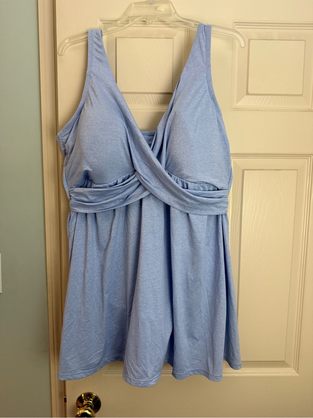 Lands' End Light Blue Twist-Front Chemise